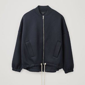 COS Women Scuba Bomber Jacket in Black, size M